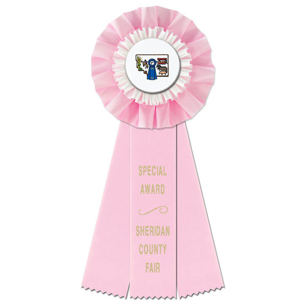 Trent 3 Rosette Award Ribbon, 5" Top