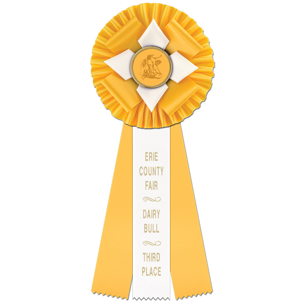 Malden 3 Rosette Award Ribbon, 6