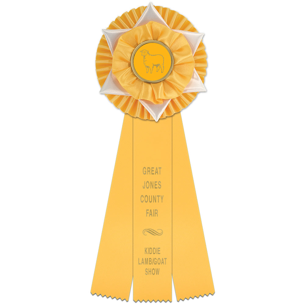 Liverpool 3 Rosette Award Ribbon, 5-1/2
