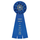 Rutland 3 Rosette Award Ribbon, 5" Top
