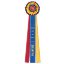 Berkshire 3 Rosette Award Ribbon, 6-1/2" Top