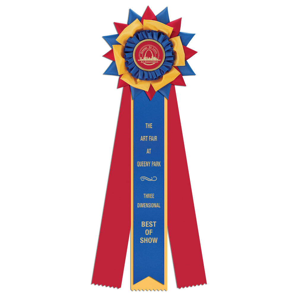 Amesbury 3 Rosette Award Ribbon, 6