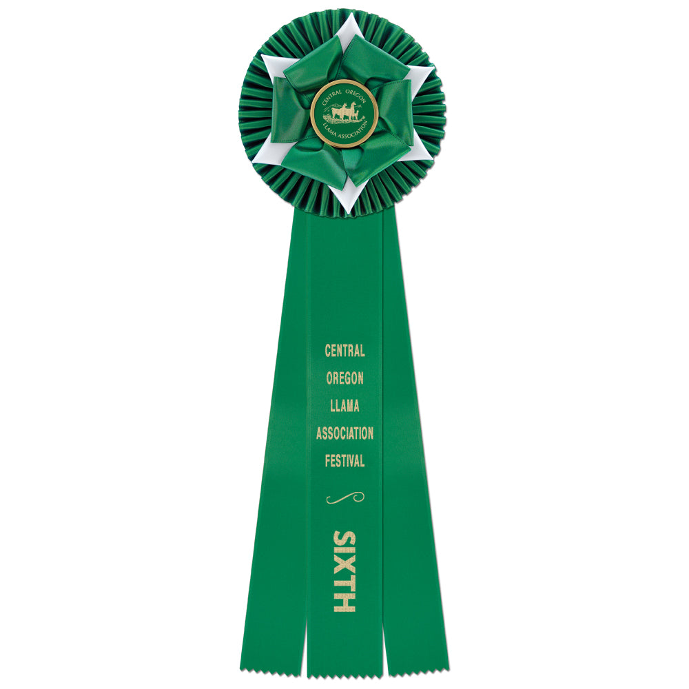 Wheaton 3 Rosette Award Ribbon 6-1/2