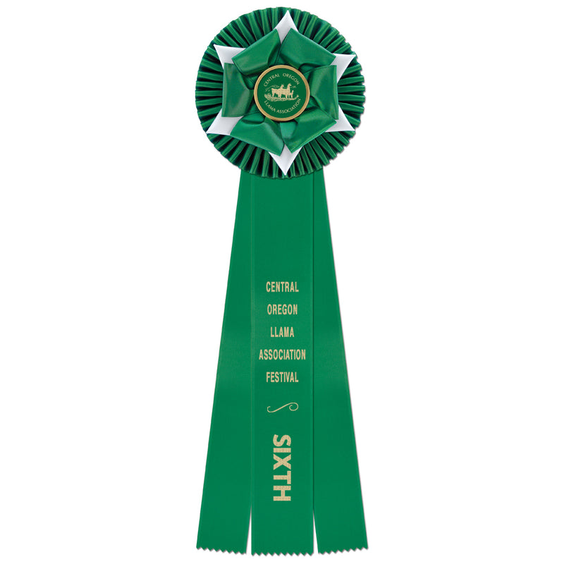 Wheaton 3 Rosette Award Ribbon 6-1/2" Top