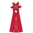 Wales 3 Rosette Award Ribbon, 5-1/2" Top