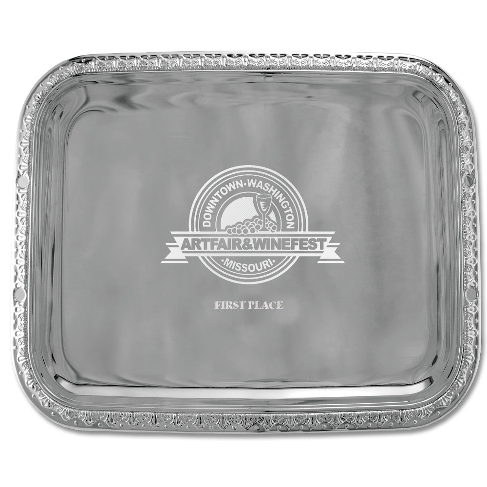 Beaded Rectangular Award Tray Hodges Badge