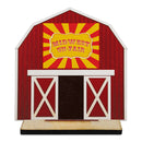 5" Barn Shape Birchwood Award Trophy With Birchwood Base