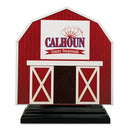 5" Barn Shape Birchwood Award Trophy With Black Base