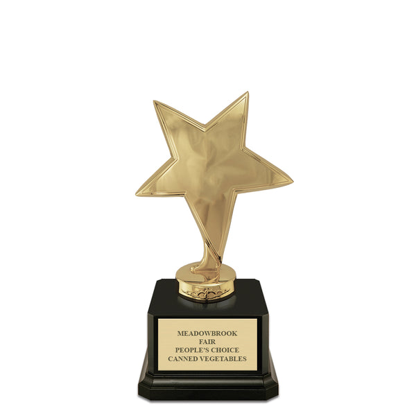 7" Star Award Trophy With Square Base
