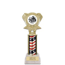 10" Custom White Base Award Trophy With Insert Top