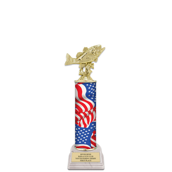 12" Custom White Base Award Trophy