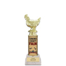 10" Custom Column Trophy with White Base