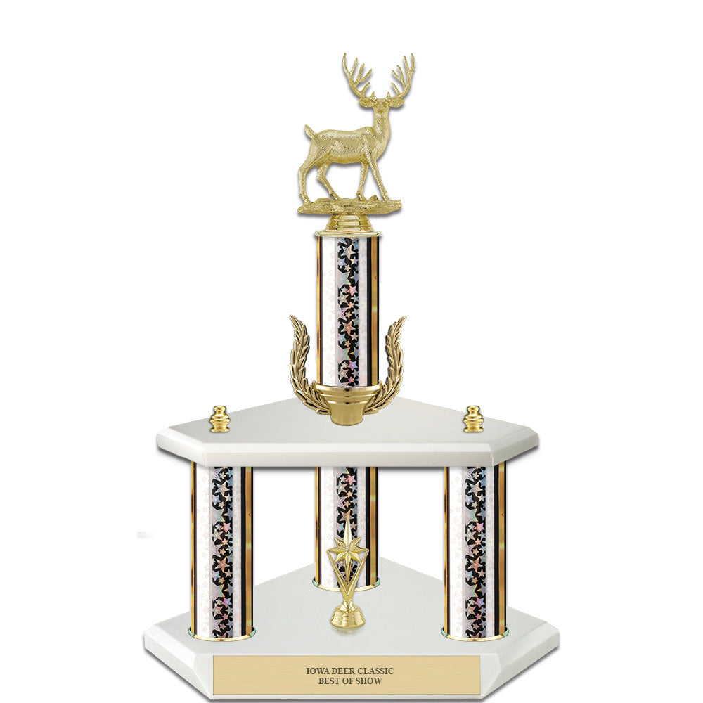 15 in. White Trophy w/ Trim | Hodges Badge