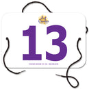 Custom Indurotec™ Full Color Small Rectangular Exhibitor Number With String