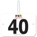 Custom Indurotec™ Full Color Large Rectangular Exhibitor Number With Hook