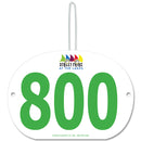 Custom Indurotec™ Full Color Large Oval Exhibitor Number With Hook