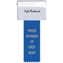 4" x 3" Bull Dog Clip Cardholder With Printed Ribbon