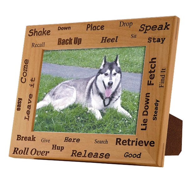 5" x 7" Dog Obedience Red Alderwood Picture Frame