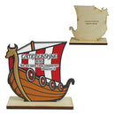 5" Custom Shape Birchwood Award Trophy With Birchwood Base