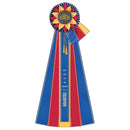 Guernsey 5 Rosette Award Ribbon, 6-1/2" Top
