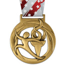 3-1/2" Stock AT Award Medal With Millennium Liberty Neck Ribbon