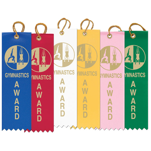 1-5/8" X 6" Stock Square Top Gymnastics Award Ribbon