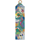 2" x 8" Stock Multicolor Point Top Gymnastics Discipline Award Ribbon