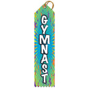 2" x 8" Stock Multicolor Point Top Gymnast Award Ribbon