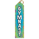 2" X 8" Stock Multicolor Point Top Gymnast Award Ribbon