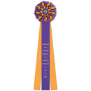 Harwich 3 Rosette Award Ribbon, 6-1/2" Top