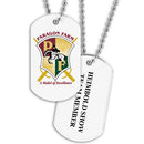 1-1/8" x 2" Custom Dog Tag With Print on Front and Back