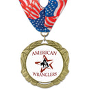 2-3/4”  Custom XBX Award Medal w/ Millennium Neck Ribbon