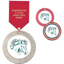 2-3/4" Custom GGM Award Medal With Satin Drape Ribbon