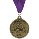 2-1/2" HS Custom Award Medal With Grosgrain Neck Ribbon