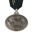 3" HH Custom Award Medal With Satin Neck Ribbon