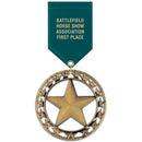 2-3/4" Stock RS Award Medal With Custom Satin Drape
