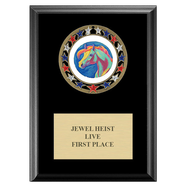 5" x 7" Custom RSG Award Medal Plaque - Black Finish