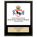 8" x 10" Custom Full Color Black Plaque With Engraved Plate