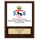 12" x 15" Custom Full Color Cherry Plaque With Engraved Plate