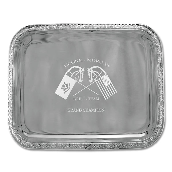 12" x 9" Beaded Rectangular Award Tray