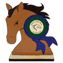 5" Horse Head Shape Birchwood Award Trophy With Birchwood Base