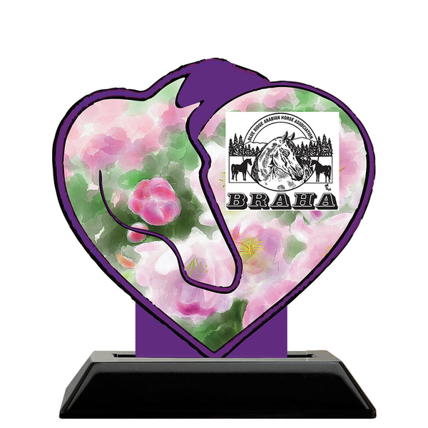 5" Custom Shape Birchwood Award Trophy With Black Base