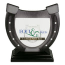 5" Horseshoe Shape Birchwood Award Trophy With Black Base