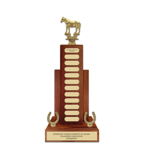 16" Perpetual Solid Walnut Award Trophy