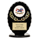 6-3/8" Black Free Standing Oval Award Trophy
