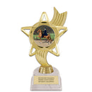 5-1/2" Custom White Base Award Trophy With Insert Top