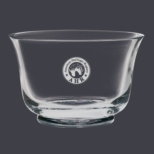 9" Engraved Horse Show Glass Revere Bowl Trophy