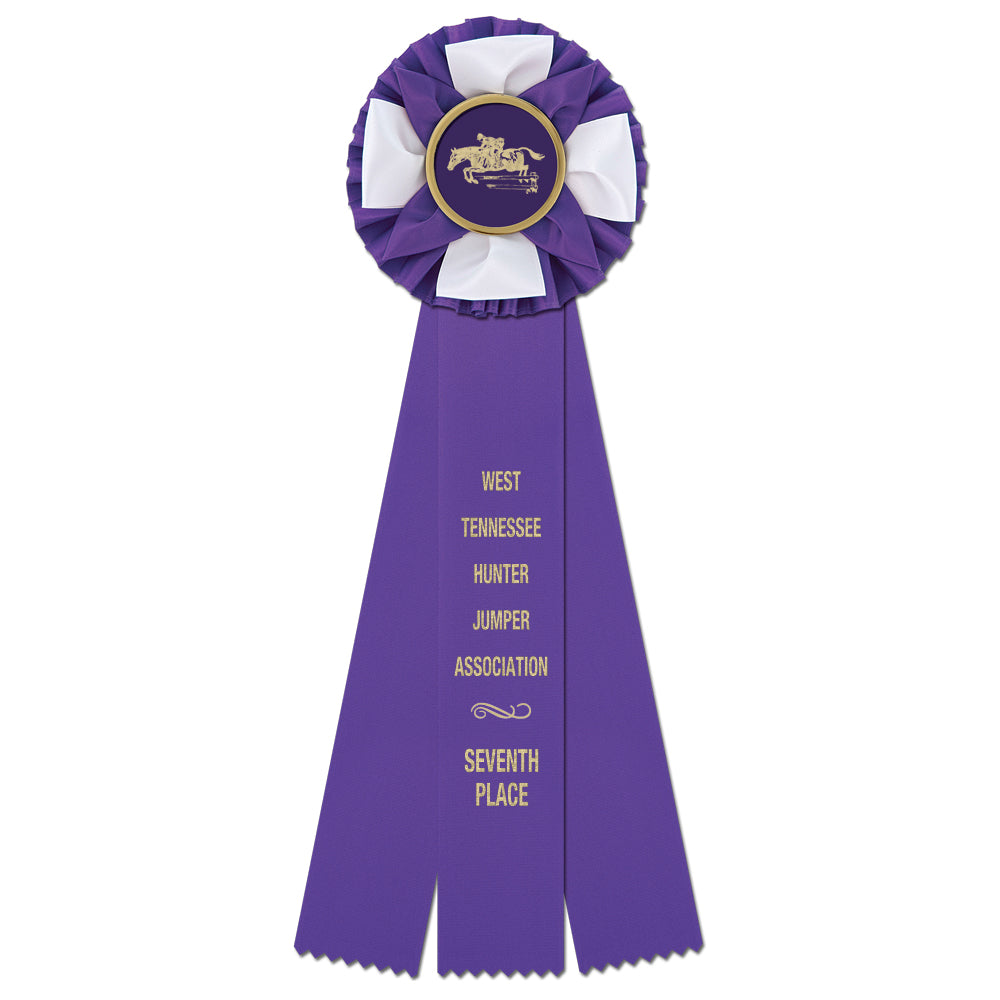Iverson 3 Rosette Award Ribbon, 4-1/2