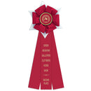 Dartmoor 3 Rosette Award Ribbon, 6" Top