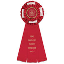 Birmingham 3 Rosette Award Ribbon, 4-1/2" Top